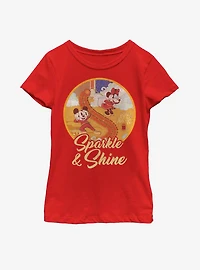 Disney Mickey Mouse Sparkle And Shine Youth Girls T-Shirt