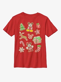 Disney Mickey Mouse Gingerbread Icons Youth T-Shirt