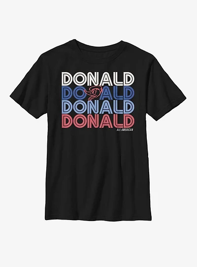 Disney Mickey Mouse Retro Stack Donald Youth T-Shirt