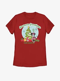 Disney Mickey Mouse Greetings From Daughter Womens T-Shirt