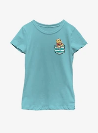 Disney Winnie The Pooh Faux Pocket Youth Girls T-Shirt