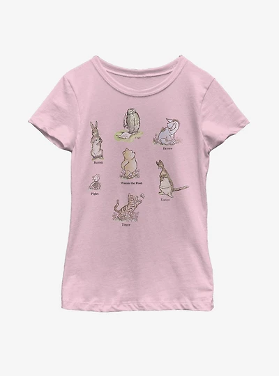 Disney Winnie The Pooh Poster Youth Girls T-Shirt