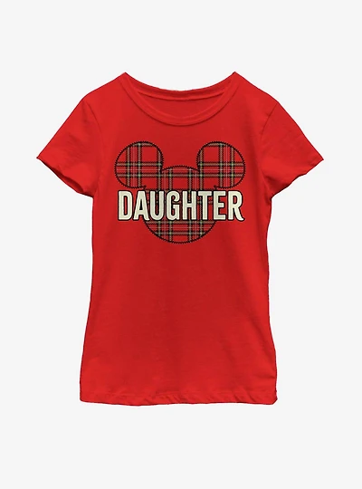 Disney Mickey Mouse Daughter Holiday Patch Youth Girls T-Shirt