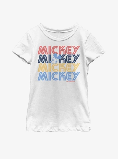 Disney Mickey Mouse Retro Stack Youth Girls T-Shirt