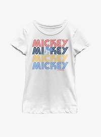 Disney Mickey Mouse Retro Stack Youth Girls T-Shirt