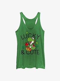 Nintendo Mario Lucky And Cute Yoshi Girls Tank