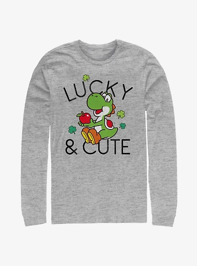 Nintendo Super Mario Lucky And Cute Yoshi Long-Sleeve T-Shirt