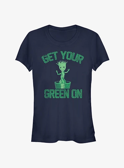 Marvel Guardians Of The Galaxy Groot Green Girls T-Shirt