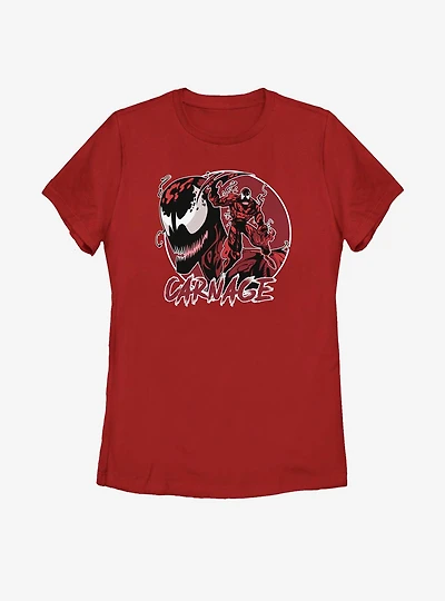 Marvel Carnage Circle Womens T-Shirt