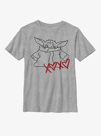 Star Wars The Mandalorian Child XOXO Hearts Youth T-Shirt