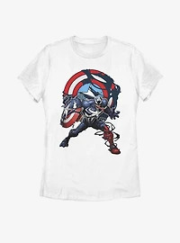 Marvel Captain America Venomized Icon Takeover Womens T-Shirt