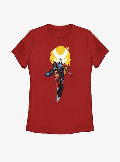 Marvel Iron Man Venomized Icon Takeover Womens T-Shirt