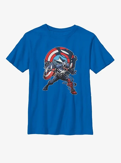Marvel Captain America Venomized Icon Takeover Youth T-Shirt