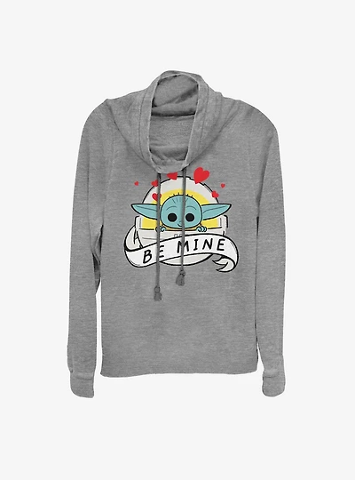 Star Wars The Mandalorian Child Be Mine Cowlneck Long-Sleeve Womens Top