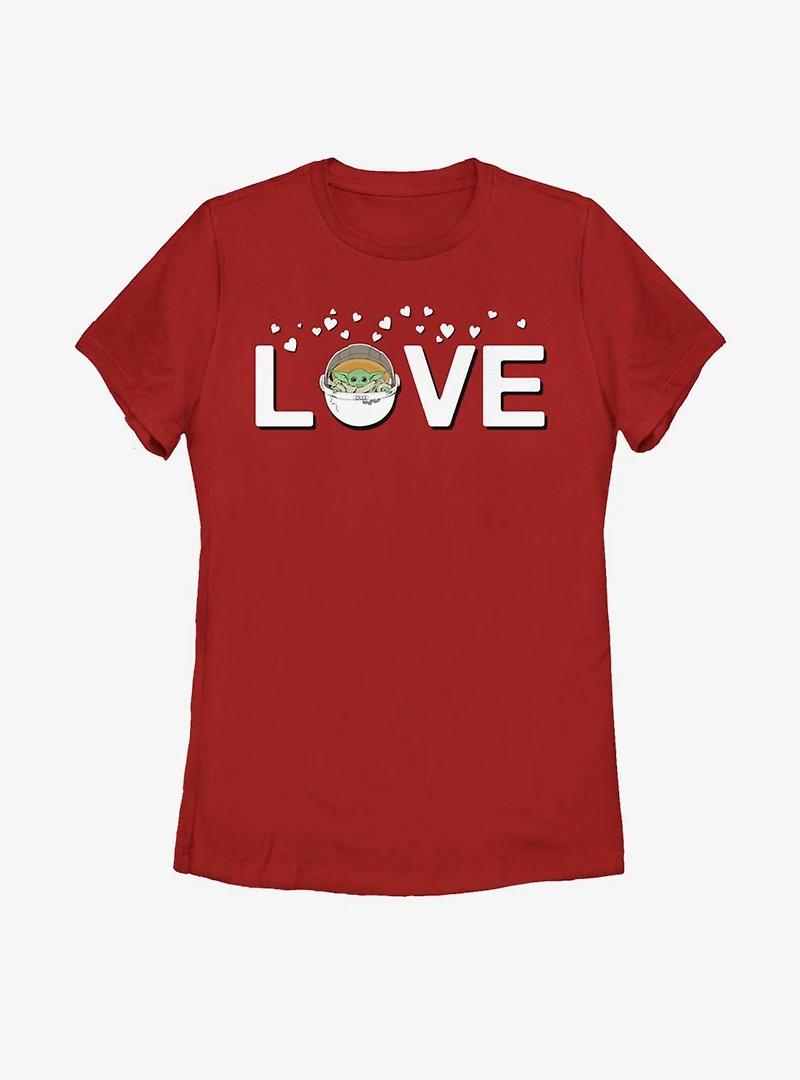 Star Wars The Mandalorian Child Love Womens T-Shirt