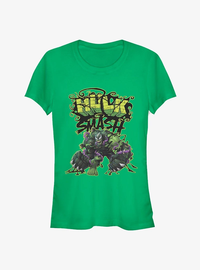 Marvel Hulk Venomized Smash Girls T-Shirt