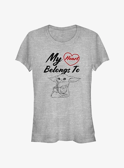 Star Wars The Mandalorian Child Heart Belong To Girls T-Shirt