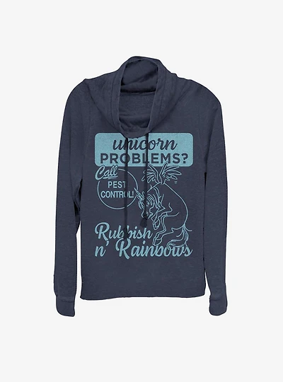 Disney Pixar Onward Call Rubbish N' Rainbows Cowlneck Long-Sleeve Womens Top