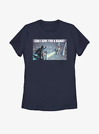 Star Wars Vader Luke Can I Give You A Hand Womens T-Shirt