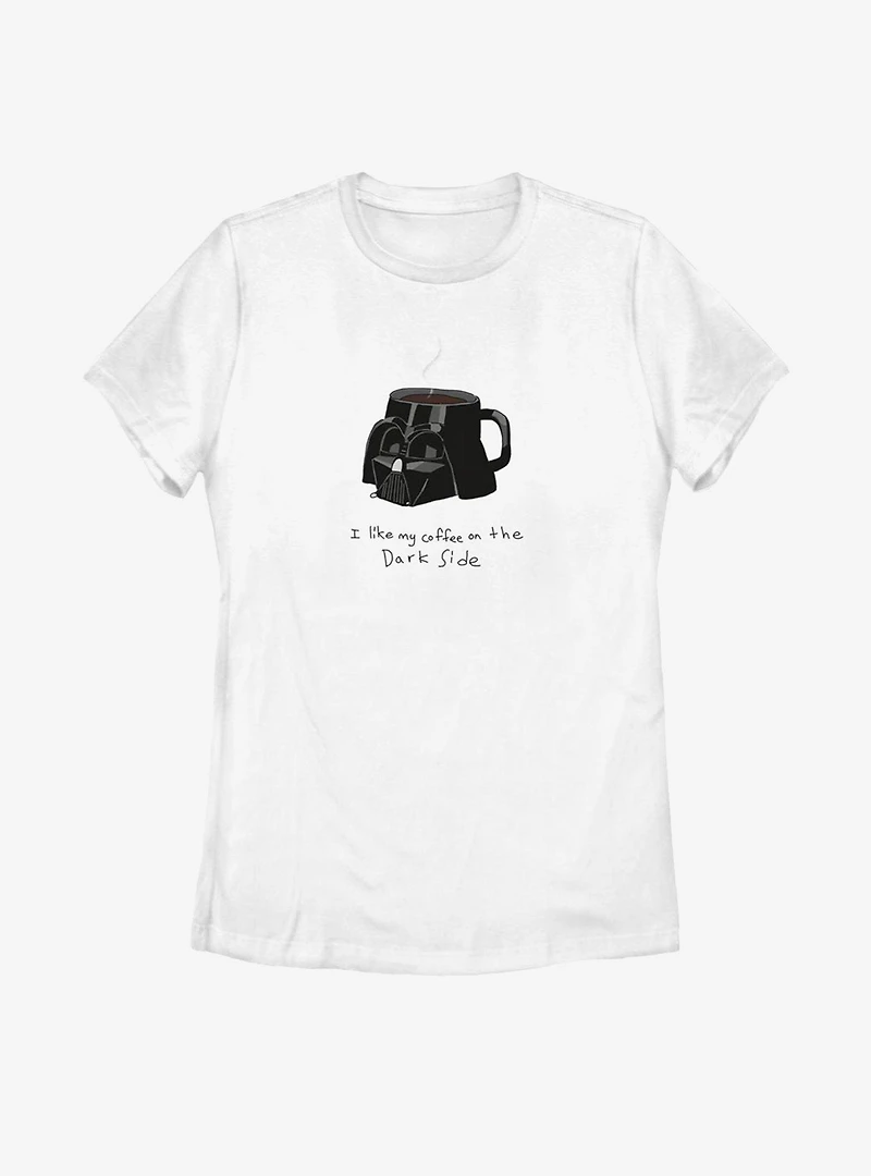 Star Wars Coffee On The Dark Side Womens T-Shirt
