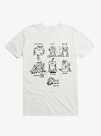 7 Sins Cat White T-Shirt