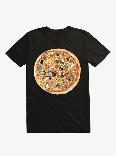 If The Internet Was A Pizza Cat Black T-Shirt