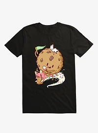 Cake Delivery Cat Black T-Shirt