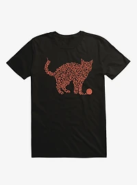 Intricat Yarn Cat Black T-Shirt