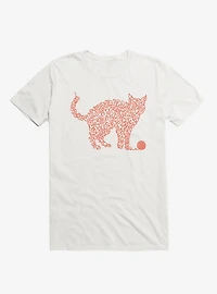 Intricat Yarn Cat White T-Shirt