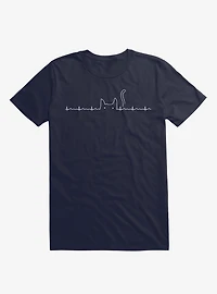 Cat Lover Navy Blue T-Shirt