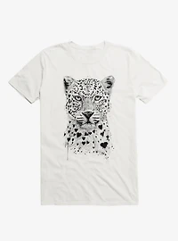 Lovely Leopard Hearts White T-Shirt