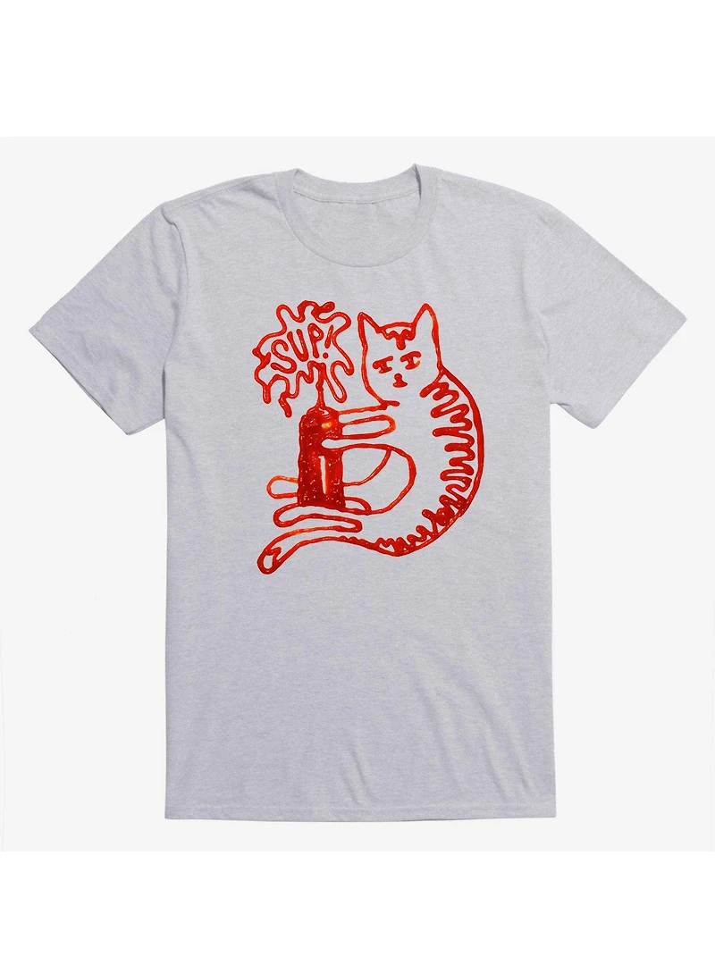 Catsup Cat Ketchup Sport Grey T-Shirt
