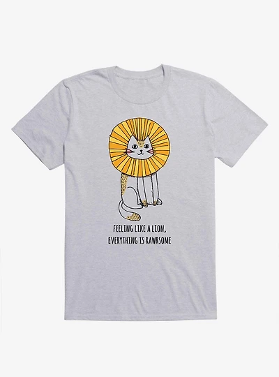 Everything Is Rawrsome Cat Sport Grey T-Shirt