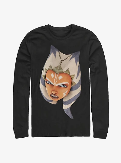 Star Wars The Clone Ahsoka Face Long-Sleeve T-Shirt