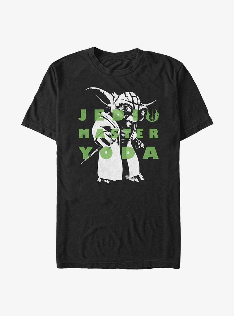 Star Wars The Clone Yoda Text T-Shirt