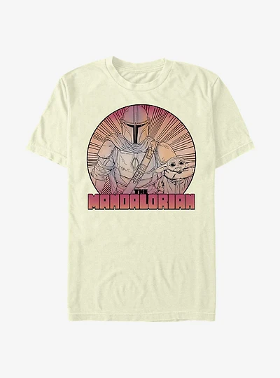 Star Wars The Mandalorian Mando And The Child Inside The Lines T-Shirt