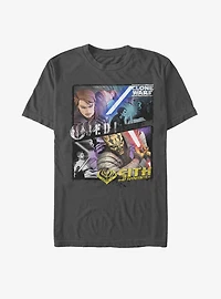Star Wars: The Clone Wars Jedi Sith Panels Panel T-Shirt