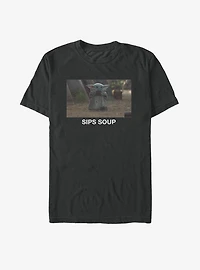 Star Wars The Mandalorian Child Sips Soup T-Shirt