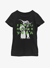 Star Wars: The Clone Wars Yoda Text Youth Girls T-Shirt