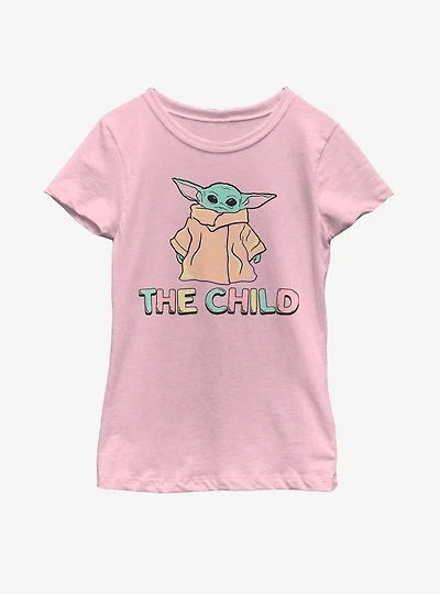 Star Wars The Mandalorian Child Pastel Youth Girls T-Shirt