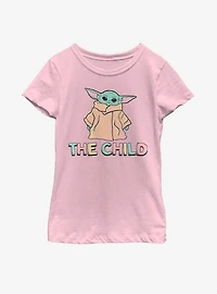 Star Wars The Mandalorian Child Pastel Youth Girls T-Shirt