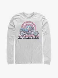 Marvel Captain America Motorcycle Long-Sleeve T-Shirt