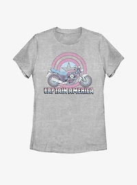 Marvel Captain America Motorcycle Womens T-Shirt