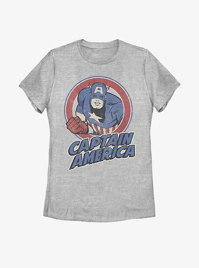 Marvel Captain America Vintage Womens T-Shirt