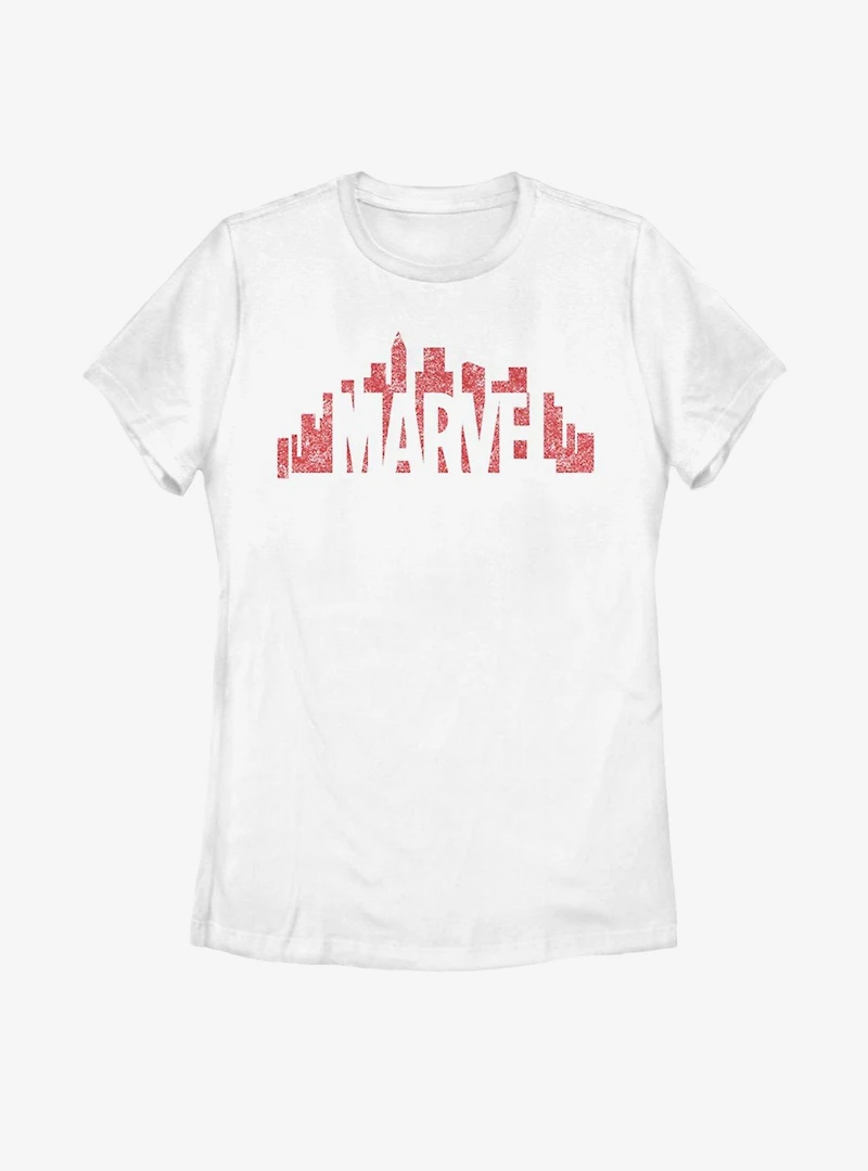 Marvel Skyline Logo Womens T-Shirt