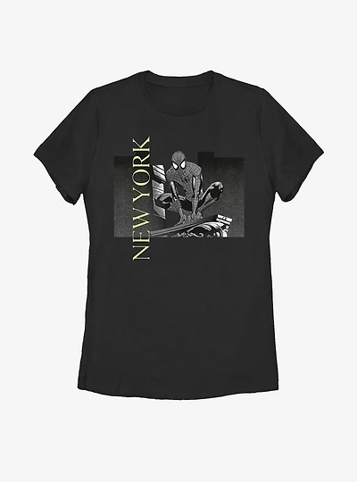Marvel Spider-Man New York Night Womens T-Shirt