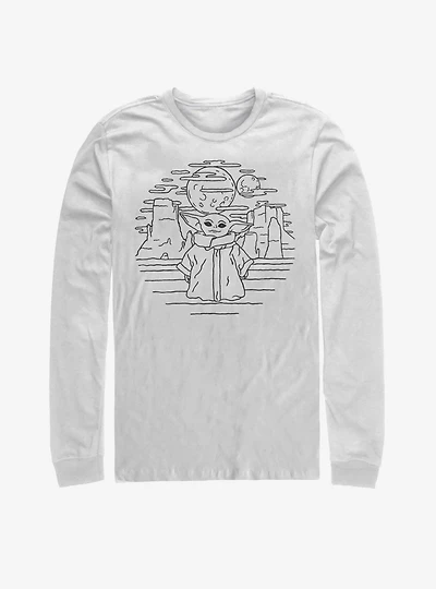 Star Wars The Mandalorian Child Doodle Long-Sleeve T-Shirt