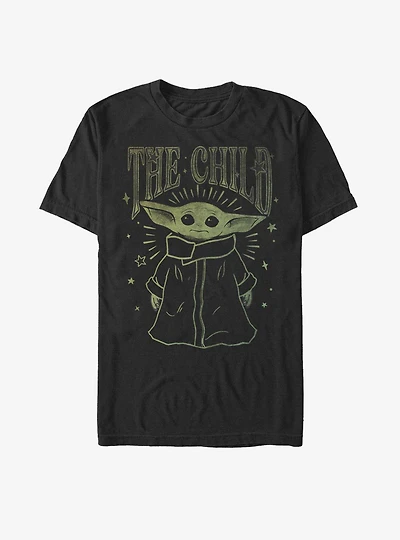 Star Wars The Mandalorian Child Vintage Outline T-Shirt