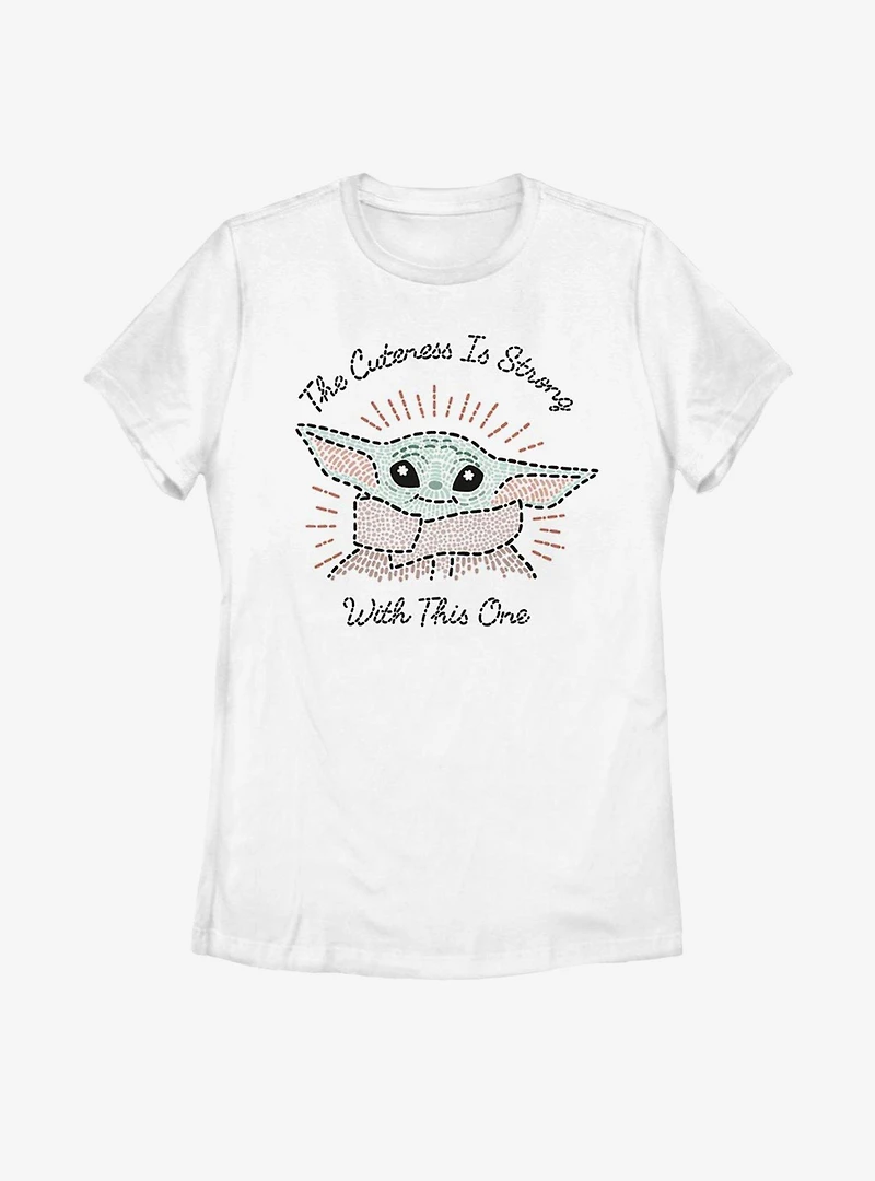 Star Wars The Mandalorian Child Stitch Womens T-Shirt
