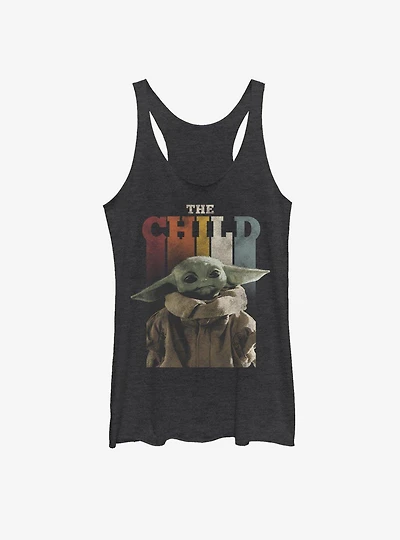Star Wars The Mandalorian Child Rainbow Vintage Womens Tank Top